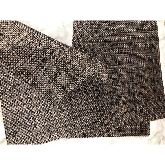 6X Braided Stich Crossweave Vinyl Woven Table Mats Insulation Washable 18"x13" - Picture 3 of 5